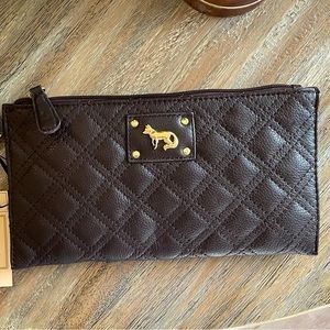 Emma Fox Quilted Leather Wristlet/Clutch